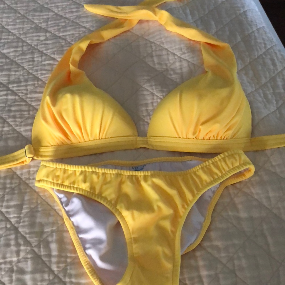 Like new Venus bright yellow bathing suit.